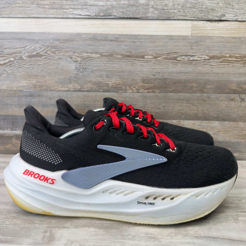 Brooks Glycerin Max Mens Size 12.5 Running Shoes DNA Tuned Black Red 1104471D045